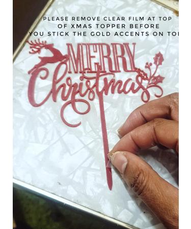 Dimoda Traditional Mistletoe christmas acrylic plastic cake toppers for christmas cake decorations - Buy Online on GoSupps.com