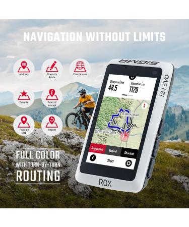 Buy Sigma ROX 12.1 EVO Basic Set - White Bicycle Navigation System | Bluetooth GPS GLONASS | International Shipping Available - Buy Online on GoSupps.com