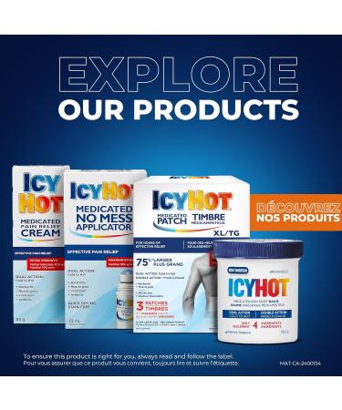 Icy Hot No Mess Applicator Quick-Drying Fast Effective Pain Relief for Muscle and Joint Pain Associated with Arthritis Backache Strains and Sprains 73ml Medication - Buy Online on GoSupps.com