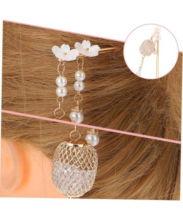 Mikinona Hairpin Ancient Hair Clip Pin Traditional Hair Pin Chinese Hair Bun Stick Chinese Tassel Hair Stick Pearl Flower Hair Pins Vintage Hair Chopsticks Accessories Modeling Bride - Buy Online on GoSupps.com