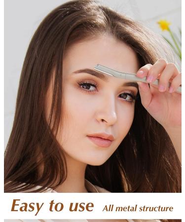 MoHern Dermaplane Razor for Face - Professional Facial Razors for Women & Men with 30 Blade Refills | Silver - Buy Online on GoSupps.com