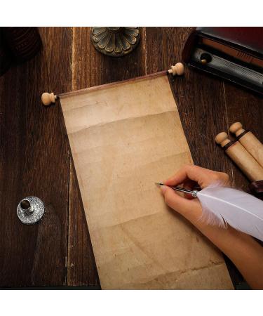 2 Pack Blank Paper Scrolls 7.5 x 31 Inches Scroll Paper Wrapped on Wood Rod for Writing Drawing Calligraphy Wedding Vows Invitation Renaissance Festivals Naughty or Nice List - Buy Online on GoSupps.com