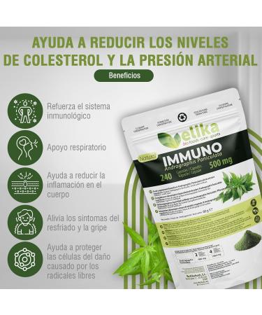 Andrographis Paniculata Elikafoods Extract.240 natural capsules of 500mg. Strengthens the immune system increases the body's defenses. 100% natural. Suitable for vegans gluten free. - Buy Online on GoSupps.com