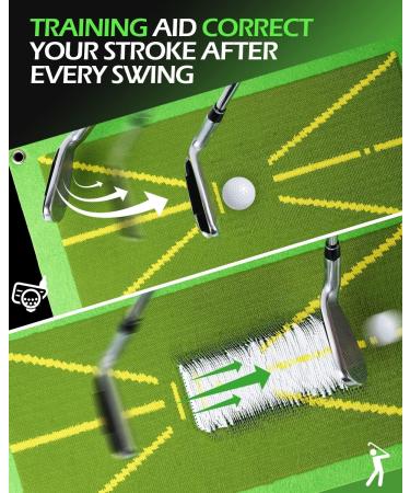 Swing Detection Golf Training Mat - Improve Swing Path and Hitting Posture with this Advanced Golf Swing Trainer Aid - Great Gift for Golfers - Buy Online on GoSupps.com