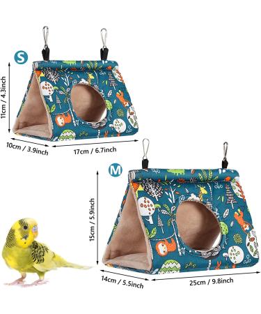 Winter Warm Bird Nest House Bed Hut Hanging Hammock Finch Cage Sleeping Tent- Medium Blue - Buy Online on GoSupps.com