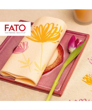 Fato 50-Pack Airlaid Paper Napkins | 40x40 cm Textile Effect Tangerine Magnolia Decor - Perfect for Events & Dining - Buy Online on GoSupps.com
