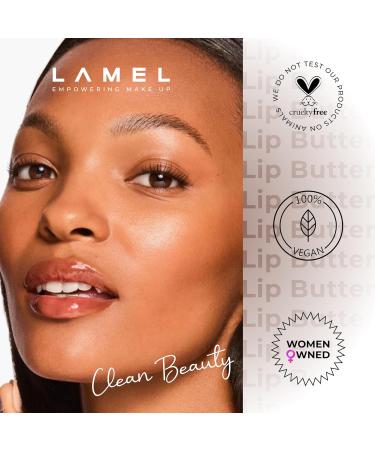 LAMEL Nourishing Lip Butter Tinted Lip Balm - Hydrating Formula with Cocoa Butter & Vitamin E - Sheer Brown Tint Moisturizing Glossy Natural Non-Sticky - 02 Brownie - 0.5 fl.oz / 15 ml - Buy Online on GoSupps.com