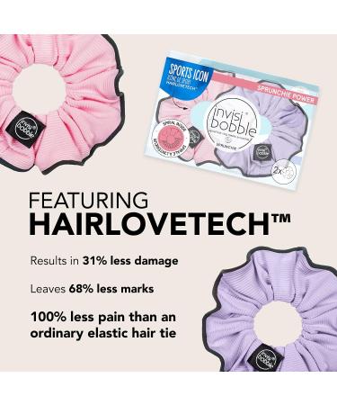 Invisibobble Sprunchie Spiral Hair Ring - Donut Run with Scissors - Athleisure Duo- Scrunchie Stylish Bracelet Strong Elastic Grip Coil | Gentle for Thick Hair With Night Reflective Trim - Buy Online on GoSupps.com
