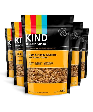 KIND Oats & Honey Clusters with Toasted Coconut 6 Count Oats & Honey Granola with Toasted Coconut