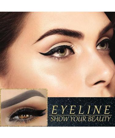 4 Pairs Self-Adhesive Glitter False Eyelashes with Eyeliner Stickers Reusable & Waterproof Black Eye Makeup Set - Buy Online on GoSupps.com