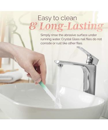 ClassyLady Glass Nail File - Crystal Filing Board for Natural Nails - Professional Fingernail Care - Silver - Buy Online on GoSupps.com