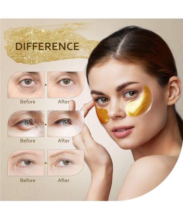 24K Gold Under Eye Patches (30 Pairs) - Collagen Infused Eye Mask for Puffy Eyes, Dark Circles, Wrinkles - Revitalize and Refresh Skin - Taimand - Buy Online on GoSupps.com