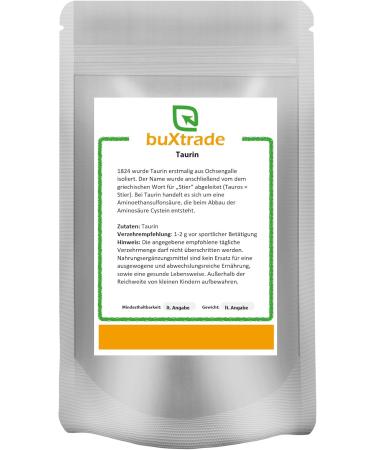 5 x 1 kg Pure Taurine Powder | Additive-Free Conditional Essential Amino Acid | Vegan Dietary Supplement for Sports | BUXTRADE5KG - Buy Online on GoSupps.com