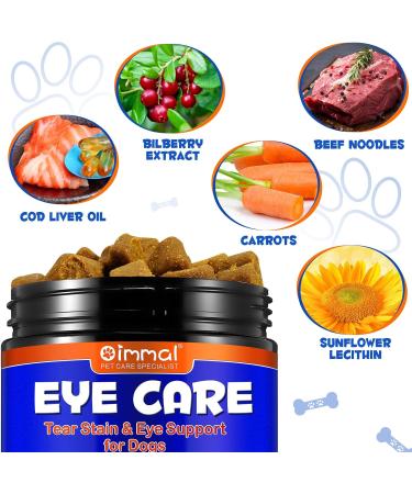 Dog Supplement for Eye Support Eye Health Chews for Dogs Dog Tear Stain Supplement Chews for Dogs with Lutein Zeaxanthin Astaxanthin Lubricates Eyes Immune Support - Buy Online on GoSupps.com