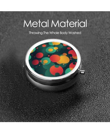 Abstract Round Pattern Mini Pill Box | 3 Compartment Travel Organizer | Portable Medicine Case for Home & Office - Buy Online on GoSupps.com