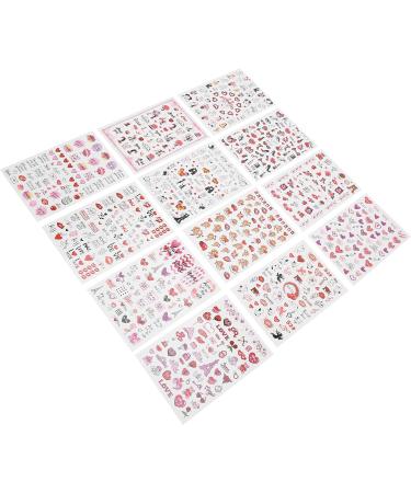 Valentine's Day Nail Art Stickers Heart Lips Rose Bear Cupid High Heels 12 Sheets SelfAdhesive Romantic Nail Decals Loved Ones or Friends DIY Nail Design Decoration - Buy Online on GoSupps.com