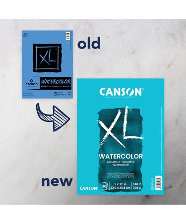 Canson XL Watercolor Textured Paper Pad, 140lb, 9x12 Fold Over - 30 Sheets, for Paint, Pencil, Ink, Charcoal, Pastel, Acrylic - Buy Online on GoSupps.com