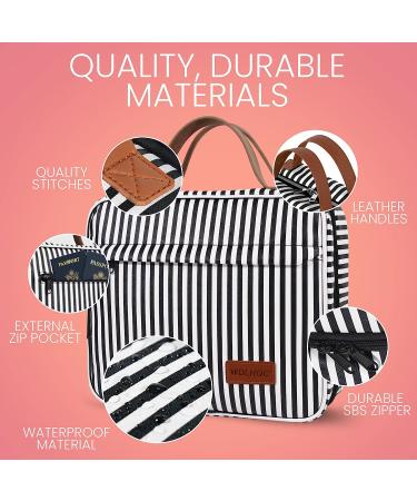 Waterproof Travel Toiletry Bag with Hanging Hook - Black | Organizer for Men and Women - Makeup and Bathroom Accessories - Buy Online on GoSupps.com