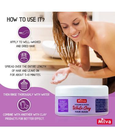 Milva Haarmask Clay 250ml | Natural Extracts & Oils for Deep Clean Moisture & Volume | Best Hair Treatment - Buy Online on GoSupps.com