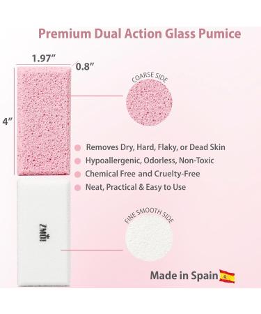 Siliglass Pierre ponce liminateur de callosit s pour pieds coudes mains et genoux fabriqu en Espagne Exfoliant et exfoliant 2 en 1 pour peaux rugueuses et dures (lot de 1) Rose - 1 pi ce - Buy Online on GoSupps.com