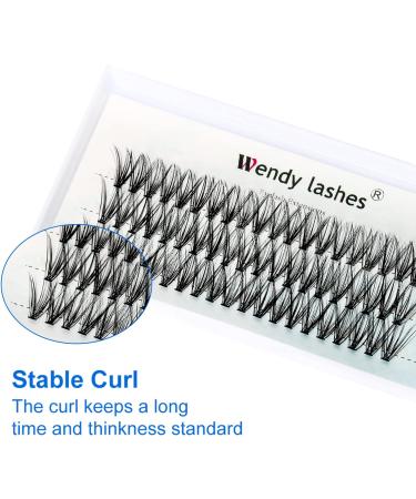 D Curl 0.07mm 14mm Individual Cluster Eyelash Extensions - 30 Root DIY Lashes - Clusters-30D-0.07-D-14 - Buy Online on GoSupps.com