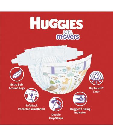 HUGGIES Diapers Size 3 - Huggies Little Movers Disposable Baby HUGGIES Diapers 144ct Mega Colossal Pack Size 3 (144 Count) Old - Buy Online on GoSupps.com