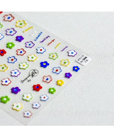 DIY Salon Nail Supplies Nail Art Decorations Nails Sticker for Summer Nail Art Sticker 5D Embossed Nail Stickers Fruits Smile Flowers Letters - Buy Online on GoSupps.com