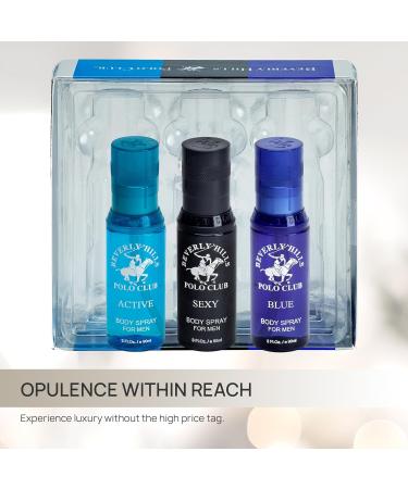 Beverly Hills Polo Club Body Spray Collection 3 Piece set With Different Fragrances Blue 3fl oz Active 3fl oz and Sexy - Buy Online on GoSupps.com