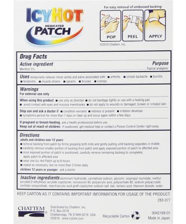 Icy Hot Small Patch for Arm, Neck & Leg 5 ct - Topical Analgesic - Buy Online on GoSupps.com