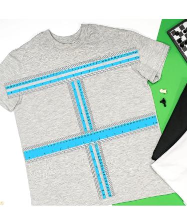 Acrylic T-Shirt Alignment Ruler Set - 3 Pcs Shirt Placement Guide Tool for Vinyl & Sewing - Transparent T Ruler for Crafting - Centering Tool for Adult & Kids Tee - Heat Press & Clothing Measurement - Buy Online on GoSupps.com