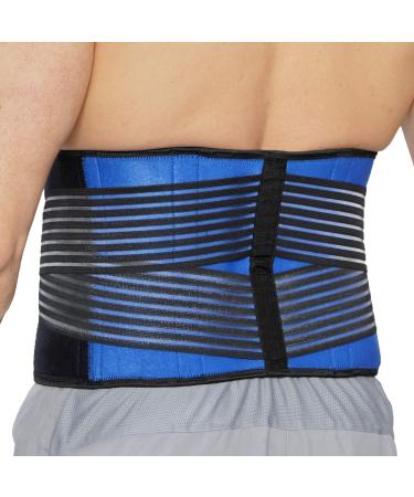 S-6XL Plus Size Unisex Lower Back Brace For Optimal Support And Pain Relief Adjustable Back Support Lumbar Decompression Belt For Waist Stability (Color : Blue Size : Medium) Medium Blue