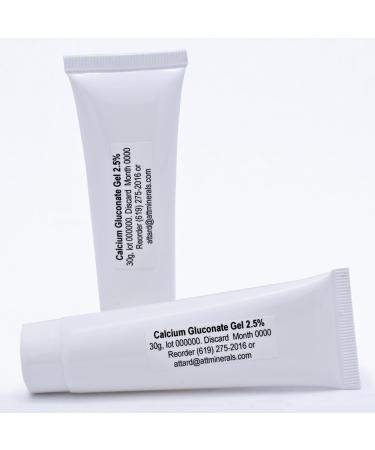 Calcium Gluconate Gel 2.5% HF Acid Neutralizing Gel 30g Tube