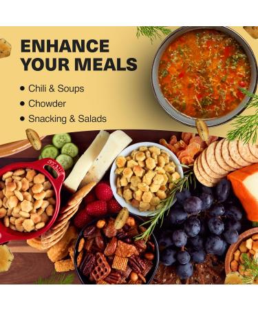 Wicked Minis Garden Dill Soup & Oyster Crackers - 6oz Salted Mini Puffed Snacks for Chili & Salads | Savory Croutons & Snacking Mix - Buy Online on GoSupps.com