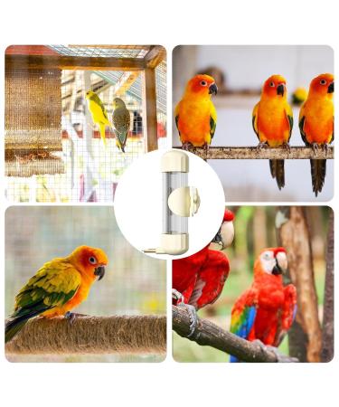 Quotent Automatic Bird Water Bottle - 200ml Dispenser for Parrots Budgies & Small Pets - Easy Fill Watering Solution for Bird Cages - Beige - Buy Online on GoSupps.com