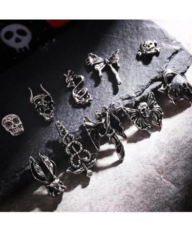 RUNRAYAY 28pcs 3D Halloween Nail Charms Cross Chrome Metal Nail Art Charm Vintage Gothic Retro Punk Skulls Mixed for Manicure Craft DIY Nail Art Decoration Accessories with a Box - Buy Online on GoSupps.com