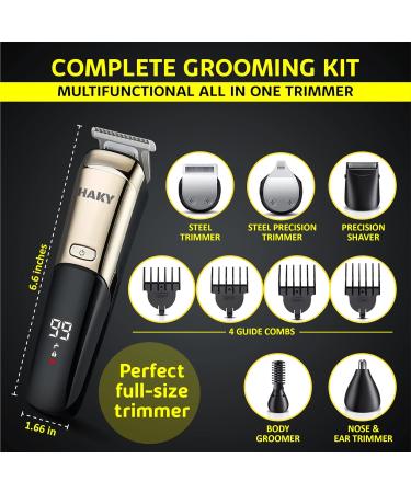 Haky Hair Trimmer Kit for Men - 6-in-1 Professional Grooming & Barber Clippers | International Shipping Available - Buy Online on GoSupps.com