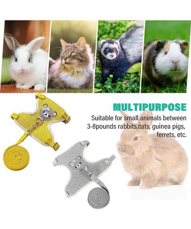 Taicols Adjustable Leash Set for Rabbits & Cats - 120cm Breathable Dishes & Soft Pet Leash for Outdoor Walking - Buy Online on GoSupps.com