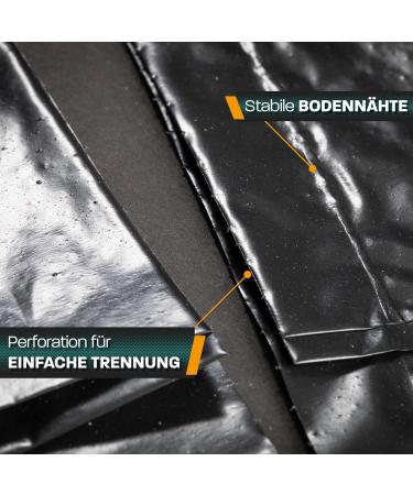 Hinrichs 240L Extra Strong Garbage Bags - 15 Rolls 100x125 cm | Tearproof Recycling LDPE Waste Bags for Garden Household & Construction - Buy Online on GoSupps.com