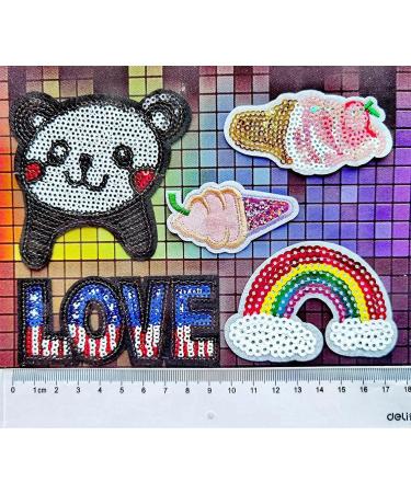 Qingxi Charm 32pcs Sequins Embroidered Patches - DIY Craft Embellishments for Clothes, Hats, Shoes - Assorted Styles - Buy Online on GoSupps.com