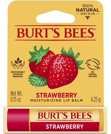 Burt's Bees Moisturizing Lip Balm Strawberry 0.15 Ounce