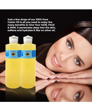 USDA Organic Cold-Pressed Castor Oil - 100% Pure Hexane-Free Moisturizing & Healing for Skin Hair Growth & Eyelashes - 1 Fl Oz - Buy Online on GoSupps.com