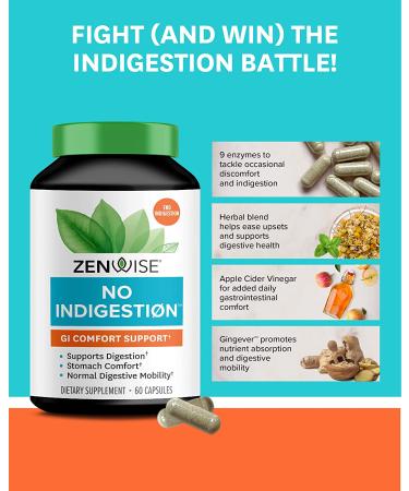 Zenwise Health ENDigestion - 60 Vegan Capsules for Digestive Support - Buy Online on GoSupps.com