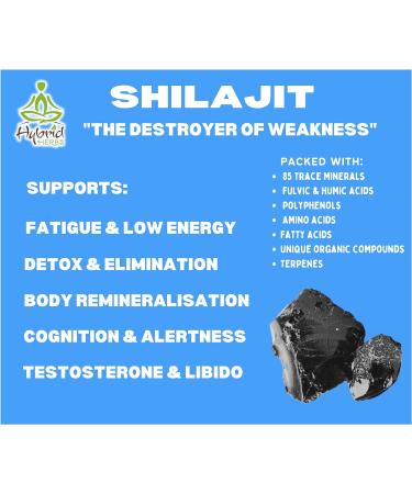 Hybrid Herbs Shilajit Resin - 100% Natural & Genuine Immunity Support Supplement | Rich in Minerals, Fulvic Acid | 226 Servings (113g) - Buy Online on GoSupps.com