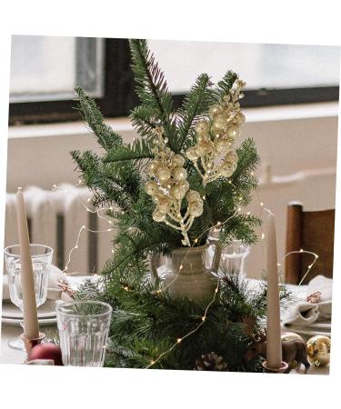 ABOOFAN 10pcs Christmas Imitation Berries Christmas Decorations Flower Garland Wreath Christmas Berries New Year's Decor Artificial Xmas Berry Stem Xmas Berries Christmas Tree Foam Crafts Golden 19X5X5CM - Buy Online on GoSupps.com