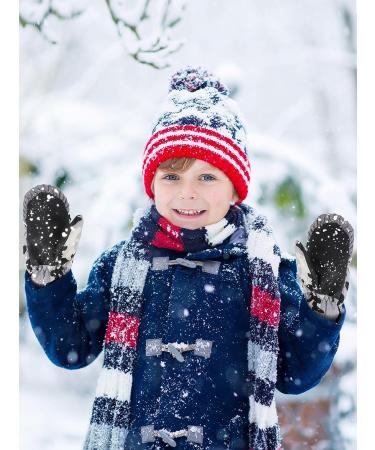 SATINIOR Kids Winter Ski Gloves 2 Pairs 5-8 Years | Waterproof & Warm Snow Mittens for Outdoor Activities - Buy Online on GoSupps.com