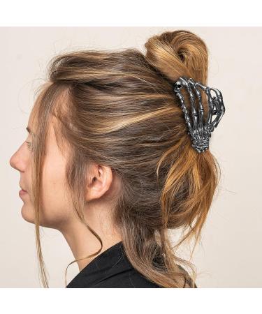 FAINCA 2 Pieces Metal Hair Clips Spider Web Hair Clips Skull Hand Shape Hair Clips for Thick Hair Thin Hair Curly or Straight Hair - Buy Online on GoSupps.com