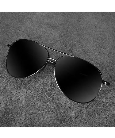 MXNX Aviator Sunglasses Polarized UV Protection Lightweight for Men and Women - Grey/Black - Buy Online on GoSupps.com