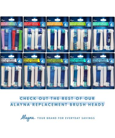Alayna Sensitive Brushes - 8 Pack Replacement Brush Heads for Oral B Electric Toothbrush - Compatible with Oral-b Braun 7000, Pro 1000, 9600, 500, 3000, 8000 - Sensitive Gum Care - Clean 8 Count - Buy Online on GoSupps.com