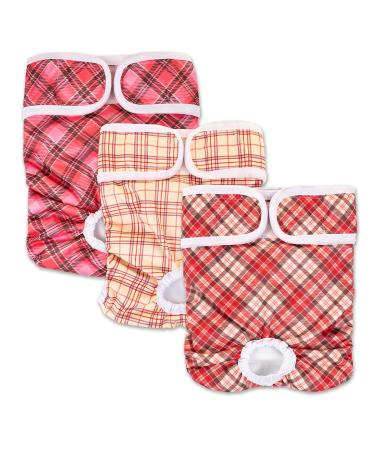 PET soft dog diapers for bitches reusable heat pants for bitches high -suction incontinence dog diapers 3 pieces (pattern 4 m) pattern 4 m