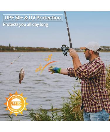 Men and Women's Half Finger Fishing Gloves for Rowing, Sailing, Hiking, Kayaking - Quick Dry UV Protection UPF 50+ - Medium Size Fish Scale Design - Buy Online on GoSupps.com